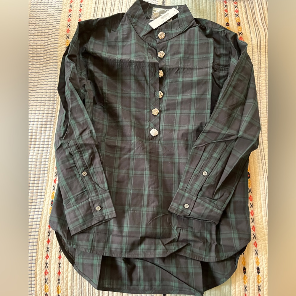 Jcrew Blackwatch Popover Size 6
